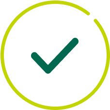 Green checkmark inside a circle