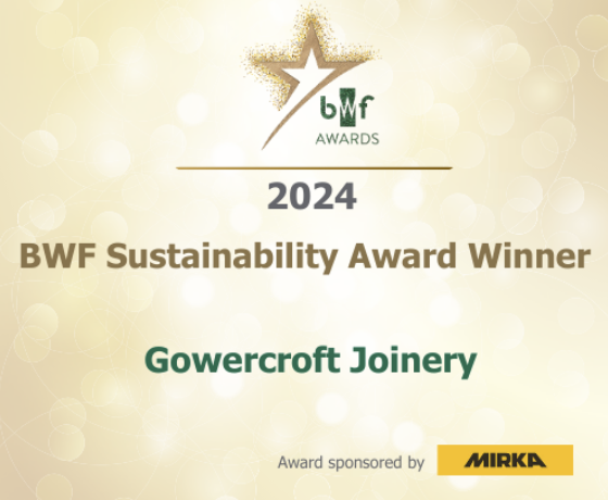 BWF Sustainability Award Winner 2024 — Gowercroft Joinery