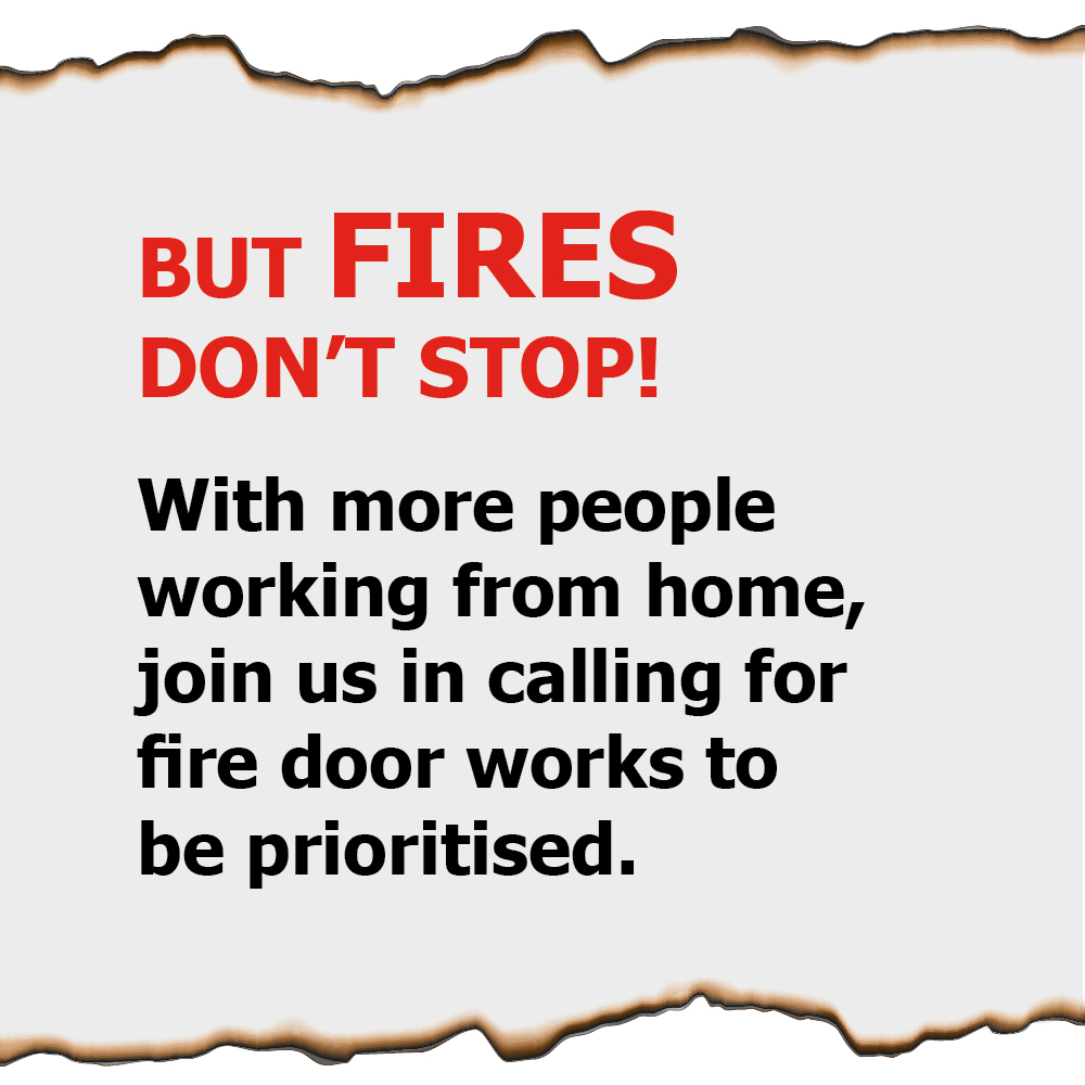 Fires don't stop - make fire doors a priority