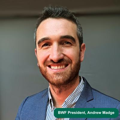 BWF President Andrew Madge