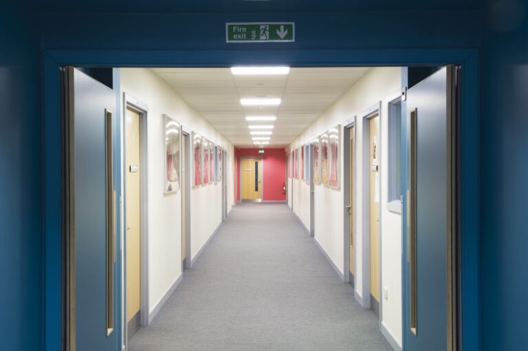 A school corridor