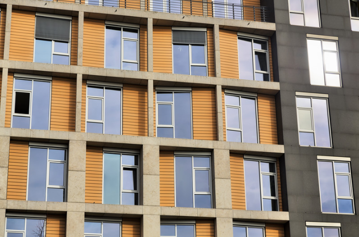 Outside of a high rise building