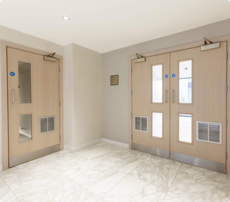 Two fire door setups