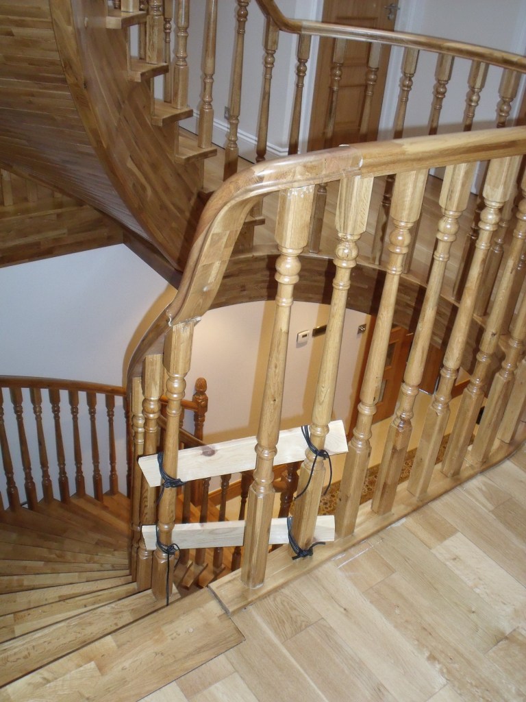 A bad spindle on a staircase