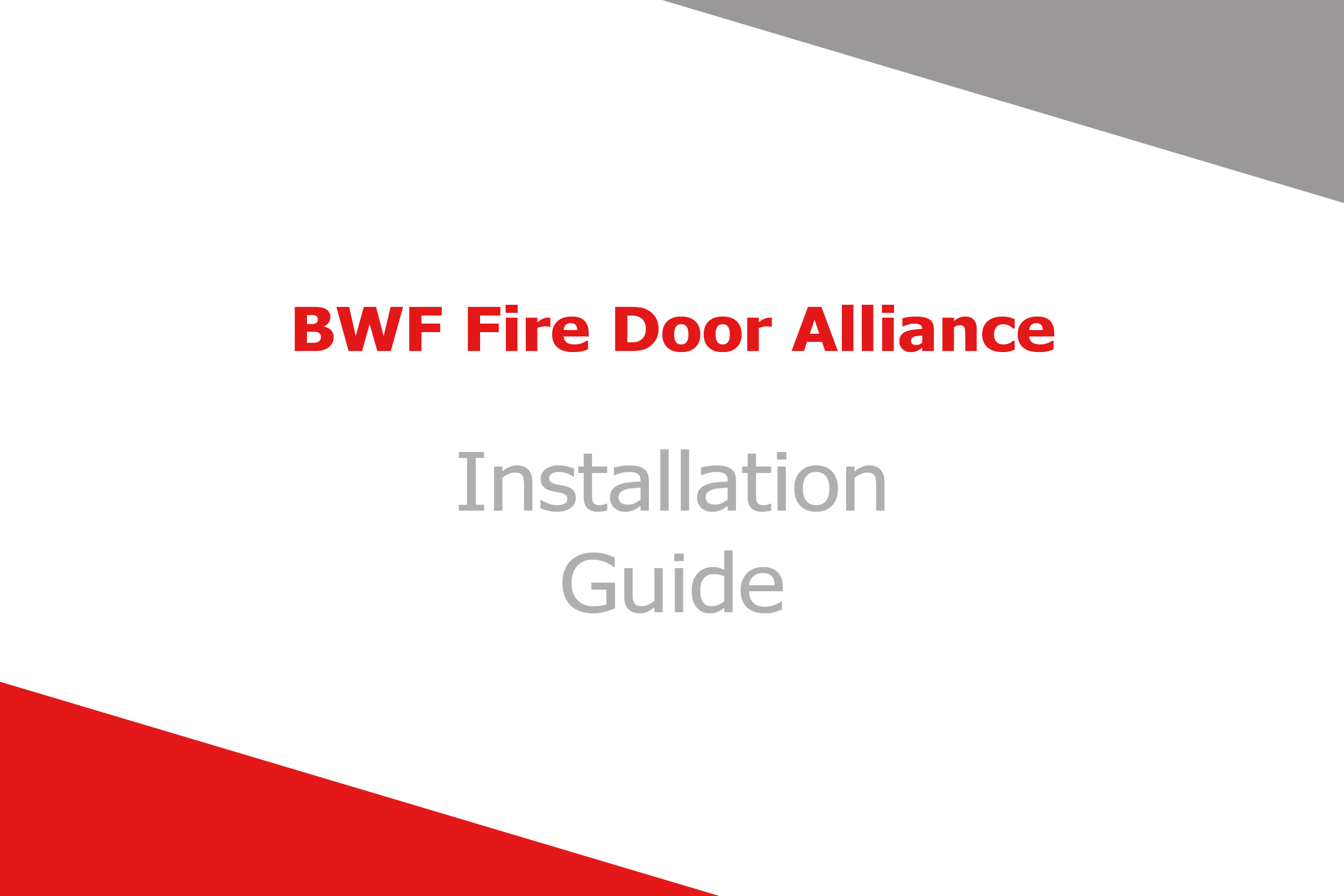 Fire Door Installation Guide Firedoor Alliance