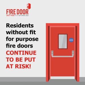 Fire Door Safety Week 2020 - Residents without fit for purpose fire doors continue to be put at risk